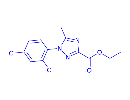Molecular Structure of 103058-78-2 (Ethyl1-(2,4-dichlorophenyl)-5-methyl-1H-1,2,4-triazole-3-carboxylate)