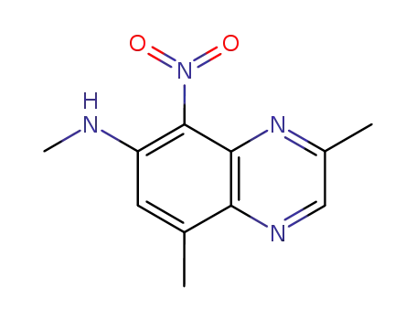 Molecular Structure of 103139-98-6 (2,5-dimethyl-7-methylamino-8-nitroquinoxaline)