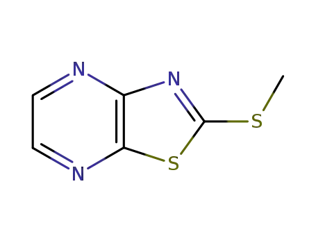 Molecular Structure of 87444-23-3 (2-(Methylthio)thiazolo[4,5-b]pyrazine)