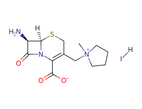 (6R,7R)-7-amino-3-(1-methyl-1-pyrrolidinio)methylceph-3-em-4-carboxylate monohydroiodide
