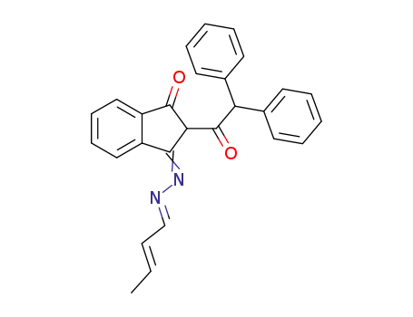 (3Z)-3-{(2E)-[(2E)-But-2-en-1-ylidene]hydrazinylidene}-2-(diphenylacetyl)-2,3-dihydro-1H-inden-1-one