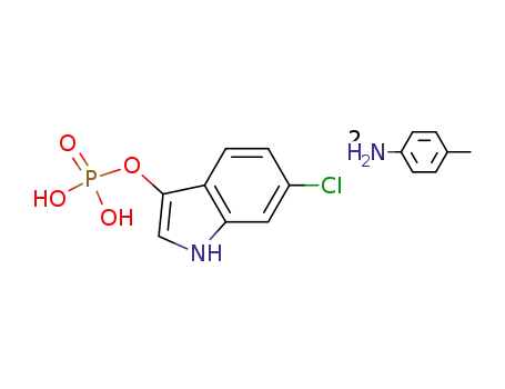 Molecular Structure of 159954-33-3 (6-Chloro-3-indolyl phosphate p-toluidine salt)