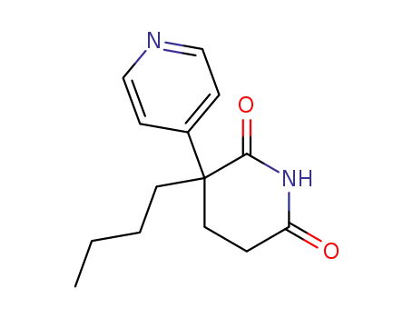 Molecular Structure of 103284-44-2 (3-butyl-3-(4-pyridyl)piperidine-2,6-dione)