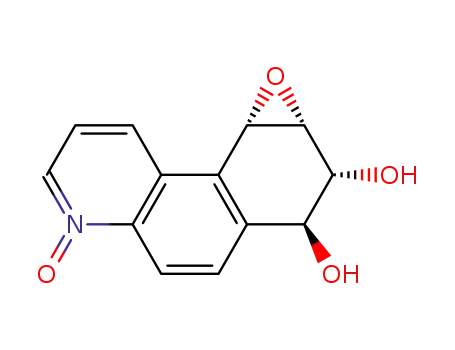 Molecular Structure of 119478-49-8 (1a,2,3,9c-tetrahydro[1]benzoxireno[2,3-f]quinoline-2,3-diol 6-oxide)