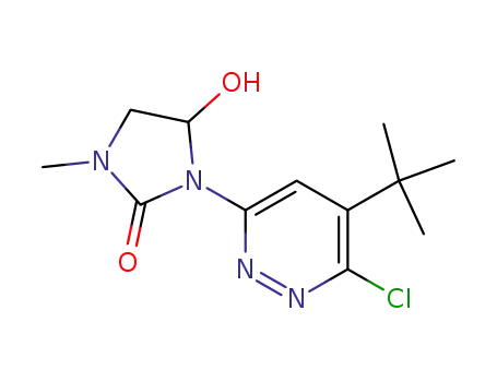 Molecular Structure of 103286-63-1 (3-(5-tert-butyl-6-chloropyridazin-3-yl)-4-hydroxy-1-methylimidazolidin-2-one)