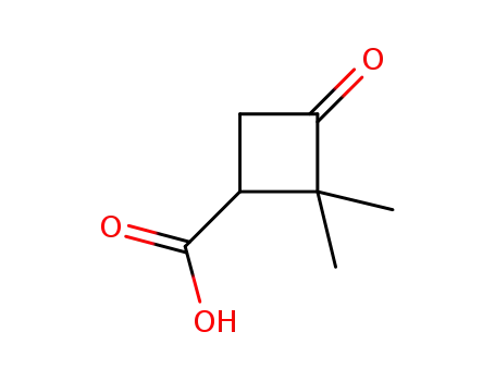 Molecular Structure of 3183-43-5 (2,2-DiMethyl-3-oxocyclobutanecarboxylic acid)