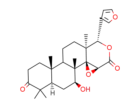 Molecular Structure of 10314-91-7 ((13α,17aα)-14β,15β:21,23-Diepoxy-7α-hydroxy-4,4,8-trimethyl-17-oxa-D-homo-24-nor-5α-chola-20,22-diene-3,16-dione)