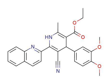 3-Pyridinecarboxylicacid, 5-cyano-4-(3,4-dimethoxyphenyl)-1,4-dihydro-2-methyl-6-(2-quinolinyl)-,ethyl ester