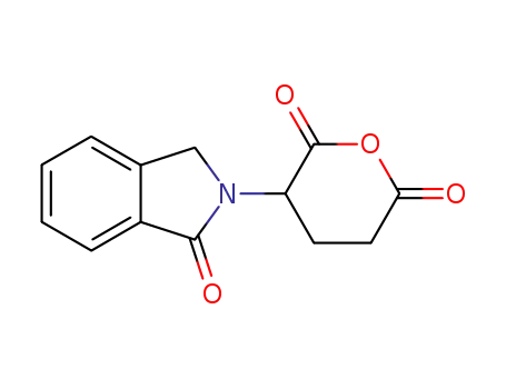 Molecular Structure of 26581-82-8 (3-(1-oxo-1,3-dihydro-2H-isoindol-2-yl)dihydro-2H-pyran-2,6(3H)-dione)