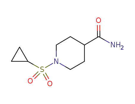 Molecular Structure of 1036738-79-0 (4-PiperidinecarboxaMide, 1-(cyclopropylsulfonyl)-)