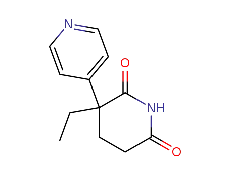Molecular Structure of 92788-10-8 ((+/-) 3-ETHYL-3-(4-PYRIDINYL)-2,6-PIPERIDINEDIONE)