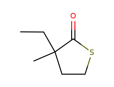 Molecular Structure of 103620-92-4 (alpha-ethyl, alpha-methyl-thiobutyrolactone)