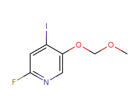 Molecular Structure of 1034467-27-0 (2-fluoro-4-iodo-5-(methoxymethoxy)pyridine)