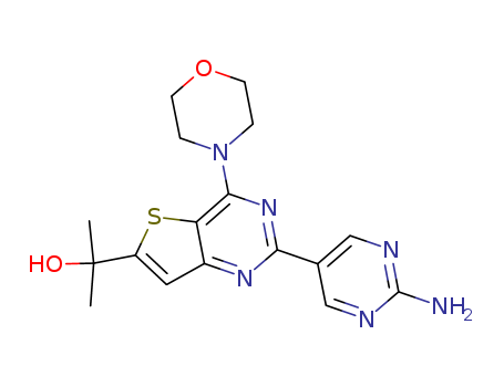 Thieno[3,2-d]pyrimidine-6-methanol, 2-(2-amino-5-pyrimidinyl)-α,α-dimethyl-4-(4-morpholinyl)-