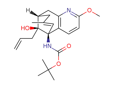 tert-butyl ((5S,9S,11S)-11-allyl-11-hydroxy-2-methoxy-7-methyl-5,8,9,10-tetrahydro-5,9-methanocycloocta[b]pyridin-5-yl)carbamate