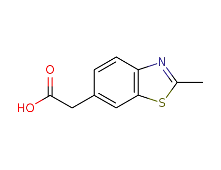 Molecular Structure of 103261-69-4 (6-Benzothiazoleaceticacid,2-methyl-(6CI,9CI))