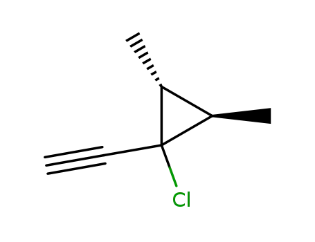 Molecular Structure of 103365-72-6 (Cyclopropane, 1-chloro-1-ethynyl-2,3-dimethyl-, (1alpha,2alpha,3beta)- (9CI))