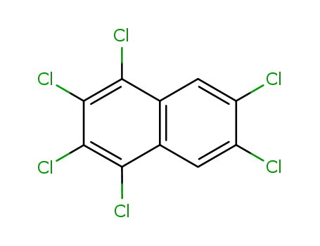Molecular Structure of 103426-96-6 (1,2,3,4,6,7-Hexachloronaphthalene)