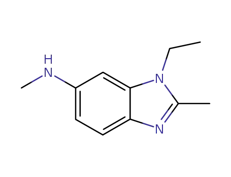 Molecular Structure of 102889-17-8 (1H-Benzimidazol-6-amine,1-ethyl-N,2-dimethyl-(9CI))