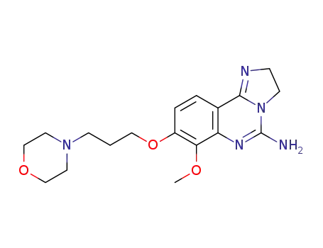 Molecular Structure of 1032570-74-3 (7-methoxy-8-[3-(morpholin-4-yl)propoxy]-2,3-dihydroimidazo[1,2-c]quinazolin-5-amine)