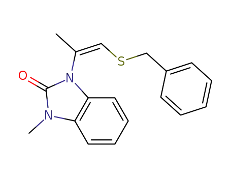 1-[(1Z)-1-(benzylsulfanyl)prop-1-en-2-yl]-3-methyl-1,3-dihydro-2H-benzimidazol-2-one