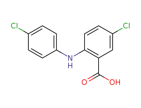 Molecular Structure of 99514-46-2 (5-chloro-2-(4-chloro-anilino)-benzoic acid)