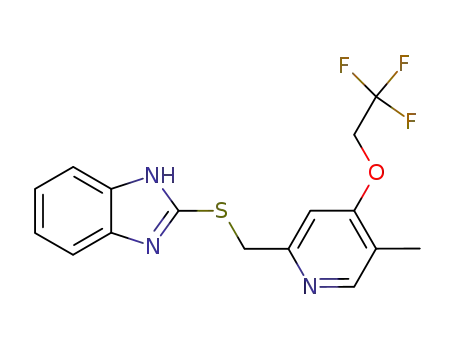 Molecular Structure of 103577-41-9 (2-[5-METHYL-4-((2,2,2-TRIFLUORETHOXY)-2-PYRIDINYL)-METHYLTHIO]-BENZIMIDAZOLE)