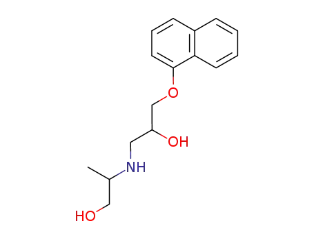 Molecular Structure of 2007-77-4 (1-(1-hydroxy-2-propylamino)-3-(1-naphthoxy)-2-propanol)