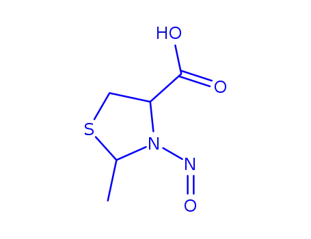 Molecular Structure of 103659-08-1 (2-methyl-N-nitrosothiazolidine-4-carboxylic acid)
