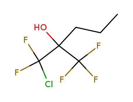 Molecular Structure of 10315-77-2 (2-(Chlorodifluoromethyl)-1,1,1-trifluoro-2-pentanol)