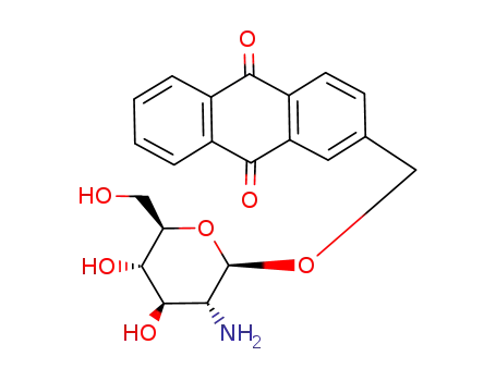 9,10-Anthracenedione, 2-(((2-amino-2-deoxy-beta-D-glucopyranosyl)oxy)methyl)-