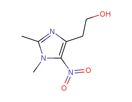 Molecular Structure of 104575-27-1 (2-(1,2-dimethyl-5-nitro-1H-imidazol-4-yl)ethanol)