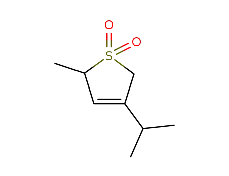 Molecular Structure of 104664-76-8 (Thiophene, 2,5-dihydro-2-methyl-4-(1-methylethyl)-, 1,1-dioxide (9CI))