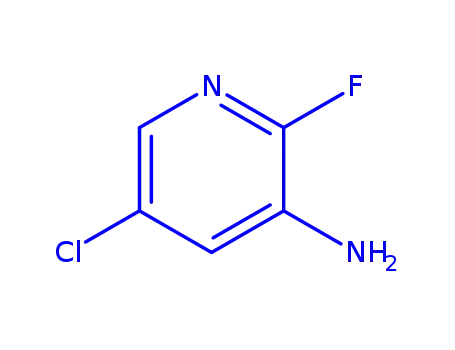 Molecular Structure of 103999-78-6 (3-AMINO-5-CHLORO-2-FLUOROPYRIDINE)