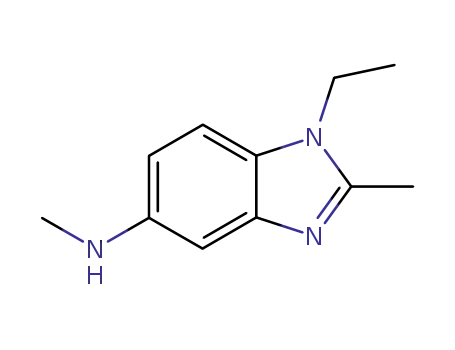 Molecular Structure of 103856-30-0 (Benzimidazole, 1-ethyl-2-methyl-5-methylamino- (6CI))