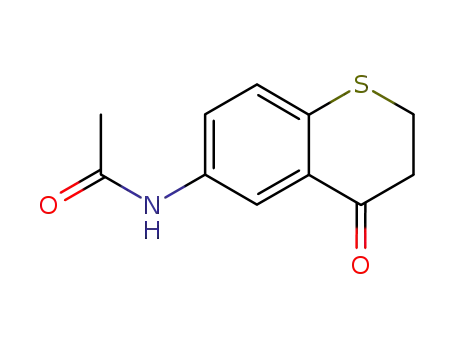 Molecular Structure of 103989-04-4 (N-(3,4-Dihydro-4-oxo-2H-1-benzothiopyran-6-yl)acetamide)