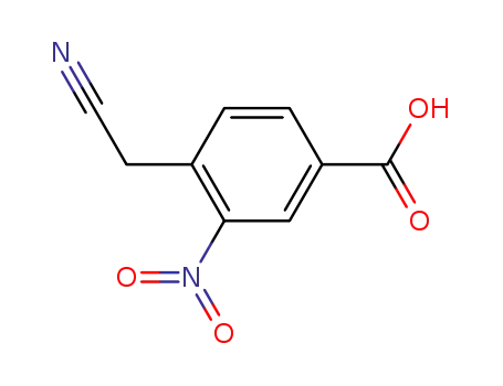 Molecular Structure of 104825-24-3 (Benzoic acid, 4-(cyanomethyl)-3-nitro- (9CI))