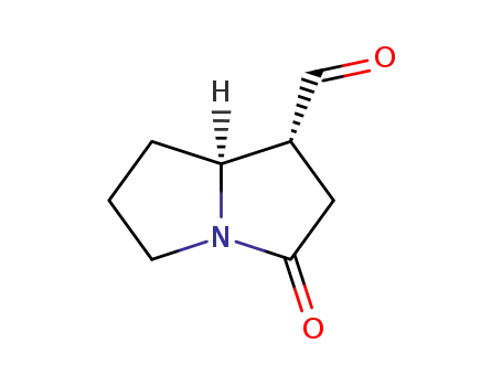 1H-Pyrrolizine-1-carboxaldehyde, hexahydro-3-oxo-, (1R-cis)- (9CI)