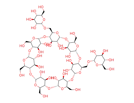 Molecular Structure of 104723-61-7 (6(1),6(3)-di-O-(alpha-glucopyranosyl)cyclomaltoheptaose)