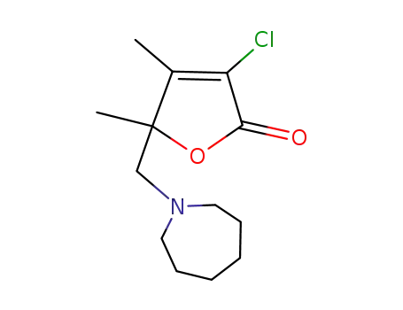 Molecular Structure of 104502-45-6 (5-(azepan-1-ylmethyl)-3-chloro-4,5-dimethylfuran-2(5H)-one)