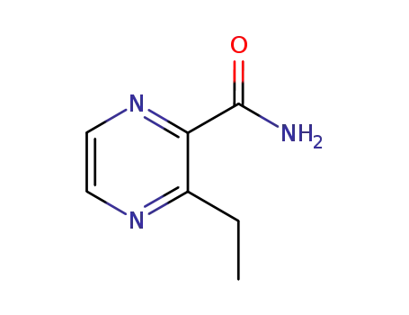 Molecular Structure of 104893-53-0 (Pyrazinecarboxamide, 3-ethyl- (9CI))