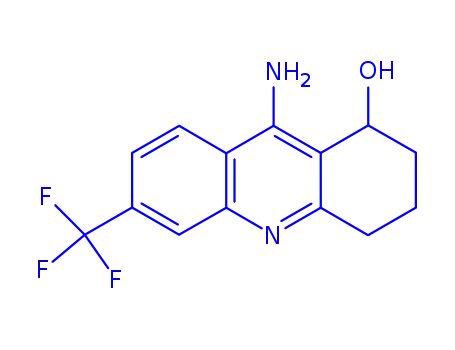 Molecular Structure of 104628-17-3 (1-Acridinol, 1,2,3,4-tetrahydro-9-amino-6-(trifluoromethyl)-)