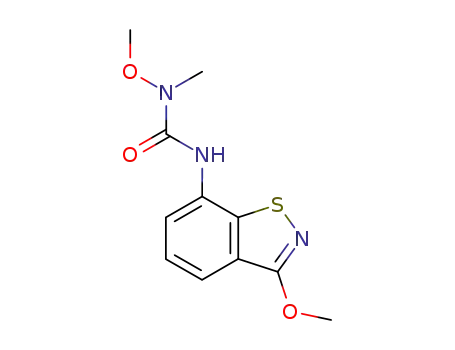 Molecular Structure of 104121-69-9 (1-methoxy-3-(3-methoxy-1,2-benzothiazol-7-yl)-1-methylurea)