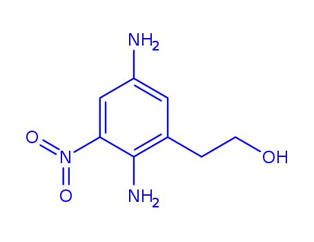 Molecular Structure of 104535-30-0 (4-Amino-3-nitro-5-beta-hydroxyethylaniline)