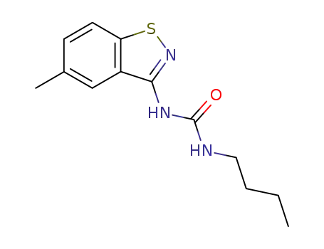 Molecular Structure of 105734-49-4 (1-butyl-3-(5-methyl-1,2-benzothiazol-3-yl)urea)