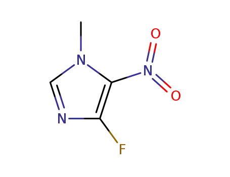 Molecular Structure of 104575-33-9 (4-Fluoro-1-methyl-5-nitro-1H-imidazole)