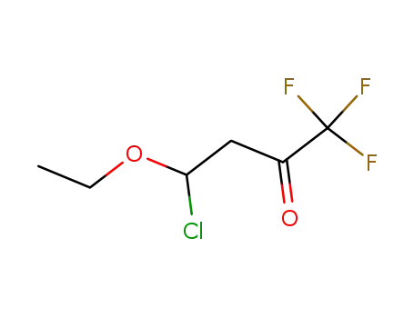 Molecular Structure of 1095142-49-6 (4-chloro-4-ethoxy-1,1,1-trifluoro-3-butan-2-one)