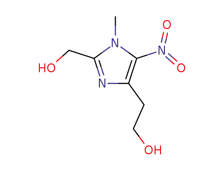 Molecular Structure of 104575-28-2 (2-[2-(hydroxymethyl)-1-methyl-5-nitro-1H-imidazol-4-yl]ethanol)
