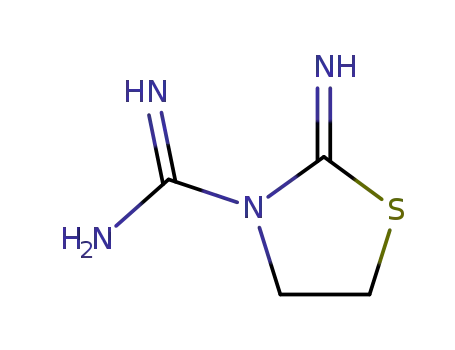 Molecular Structure of 10455-64-8 (2-Imino-3-thiazolidinecarboxamidine)