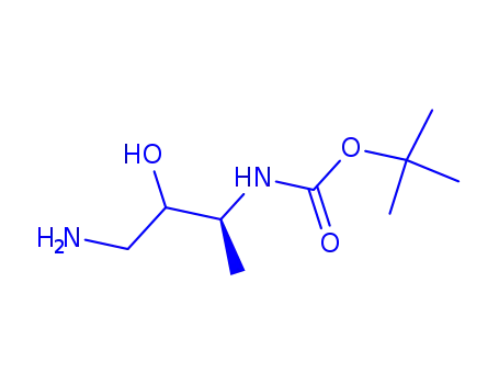 Molecular Structure of 103865-02-7 (Carbamic acid, (3-amino-2-hydroxy-1-methylpropyl)-, 1,1-dimethylethyl ester)